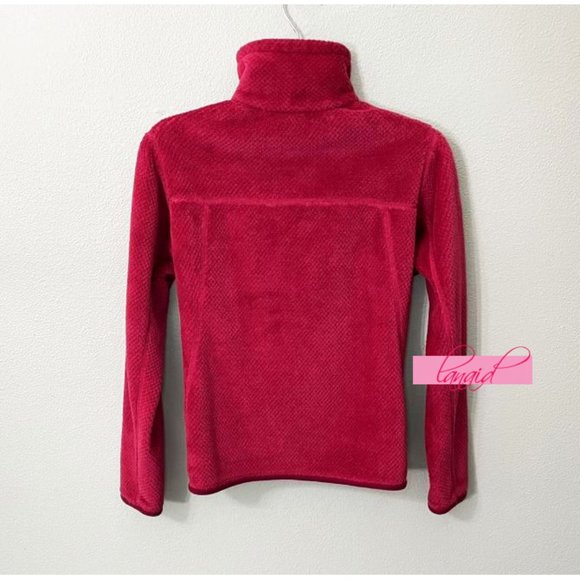 Patagonia Re-Tool Snap Fleece Bougainvillea Magenta VNeck Sherpa Fuzzy Shearling - Picture 3 of 8